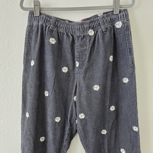 Urban Outfitters Men’s Gray Corduroy Pull-On Pants Embedded Dice size Large - Picture 3 of 16